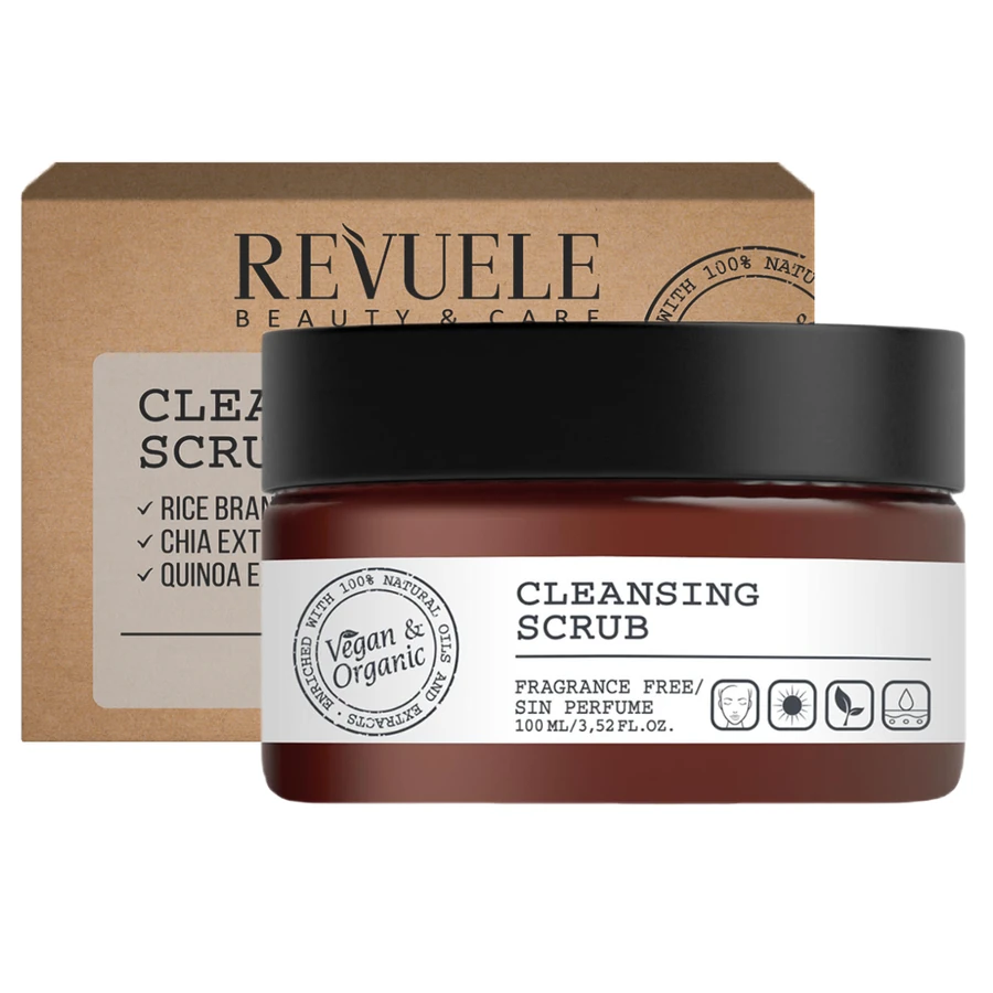 Очищаючий скраб для обличчя Revuele Vegan&Organic Natural Line Cleansing Scrub 100 мл