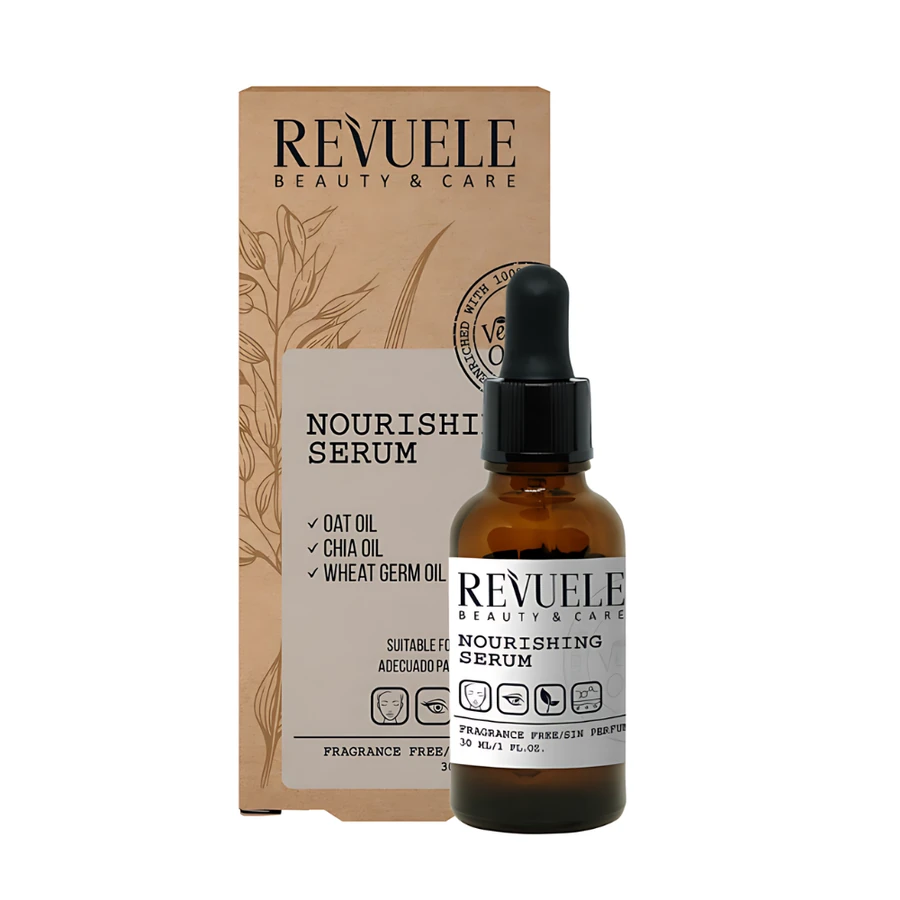 Живильна сироватка для обличчя Revuele Vegan&Organic Natural Line Nourishing Serum 30 мл