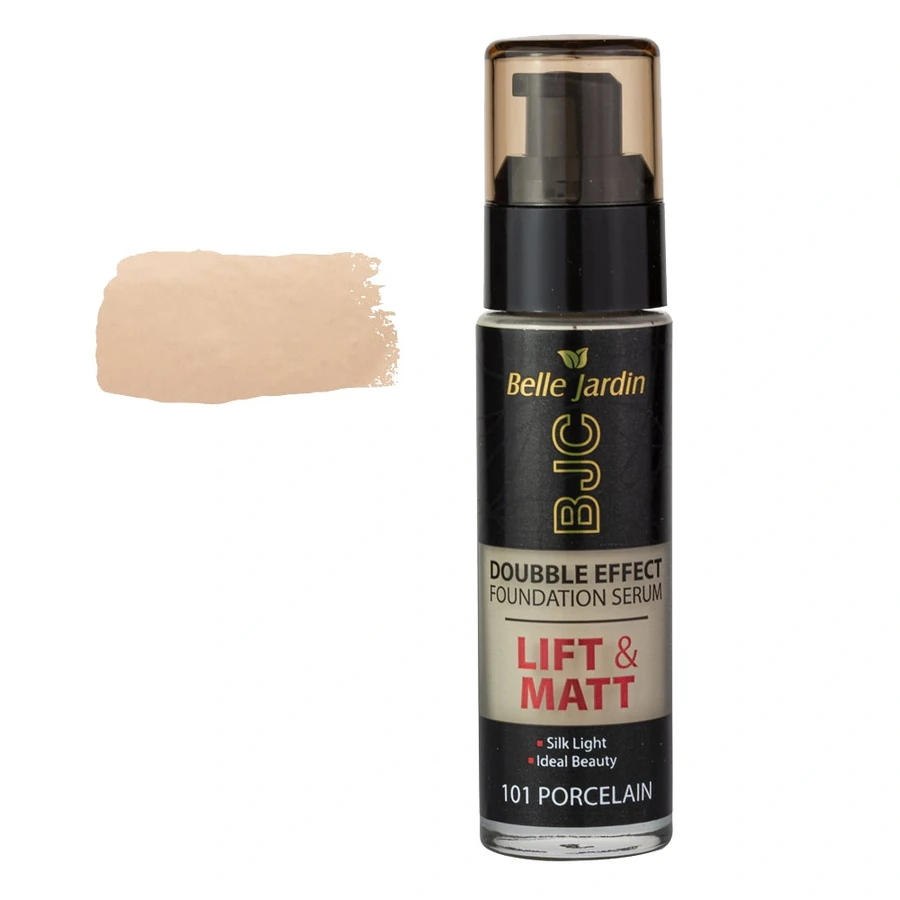 Тональний крем матовий ліфтинг ефект Belle Jardin Lift&Matt Double Effect Fundation Serum №101 Porcelain порцеляновий