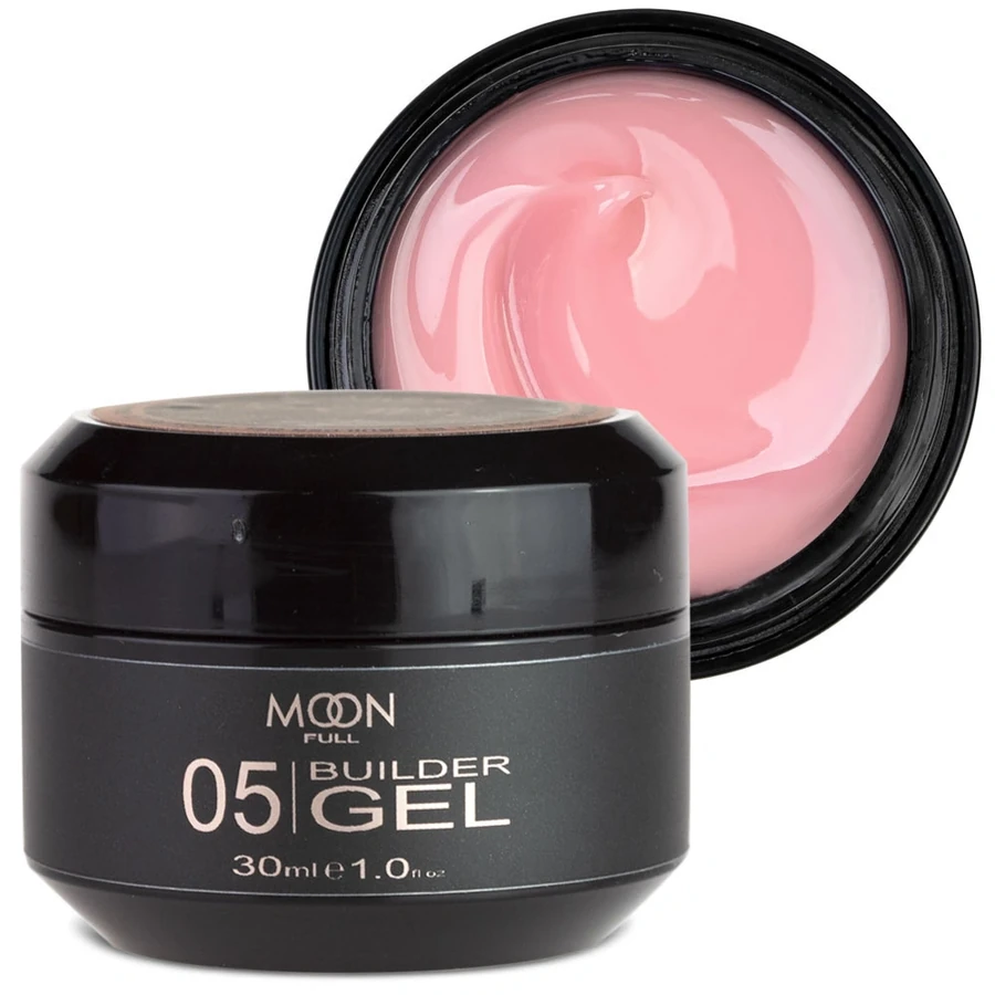 Універсальний гель для нарощування та моделювання MOON FULL Builder Gel №05 Natural Pink натурально-рожевий 30 мл