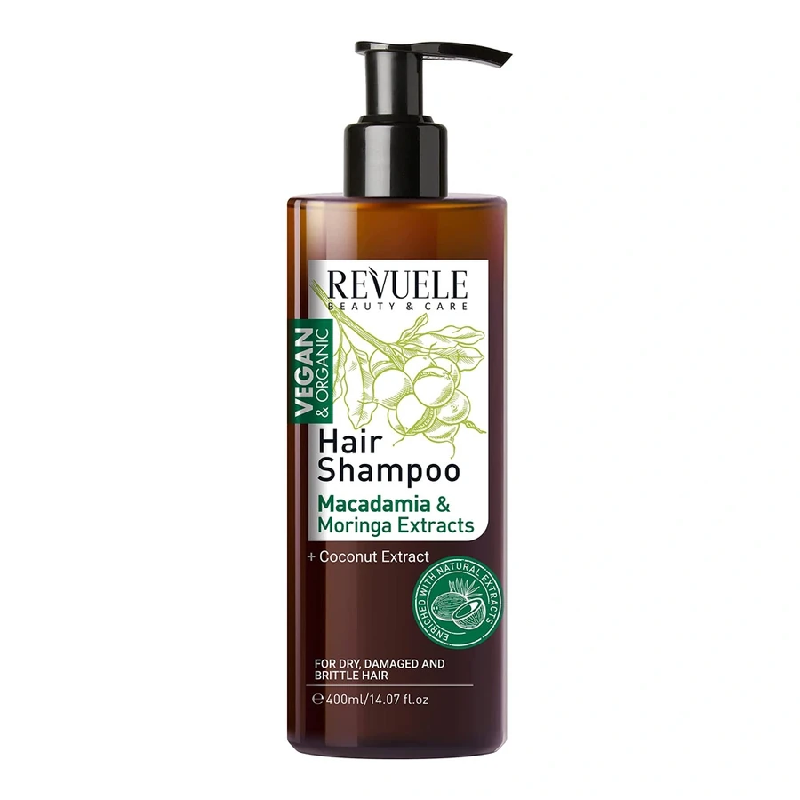 Шампунь з екстрактом макадамії та моринги Revuele Vegan Organic Macadamia & Moringa Hair Shampoo 400 мл