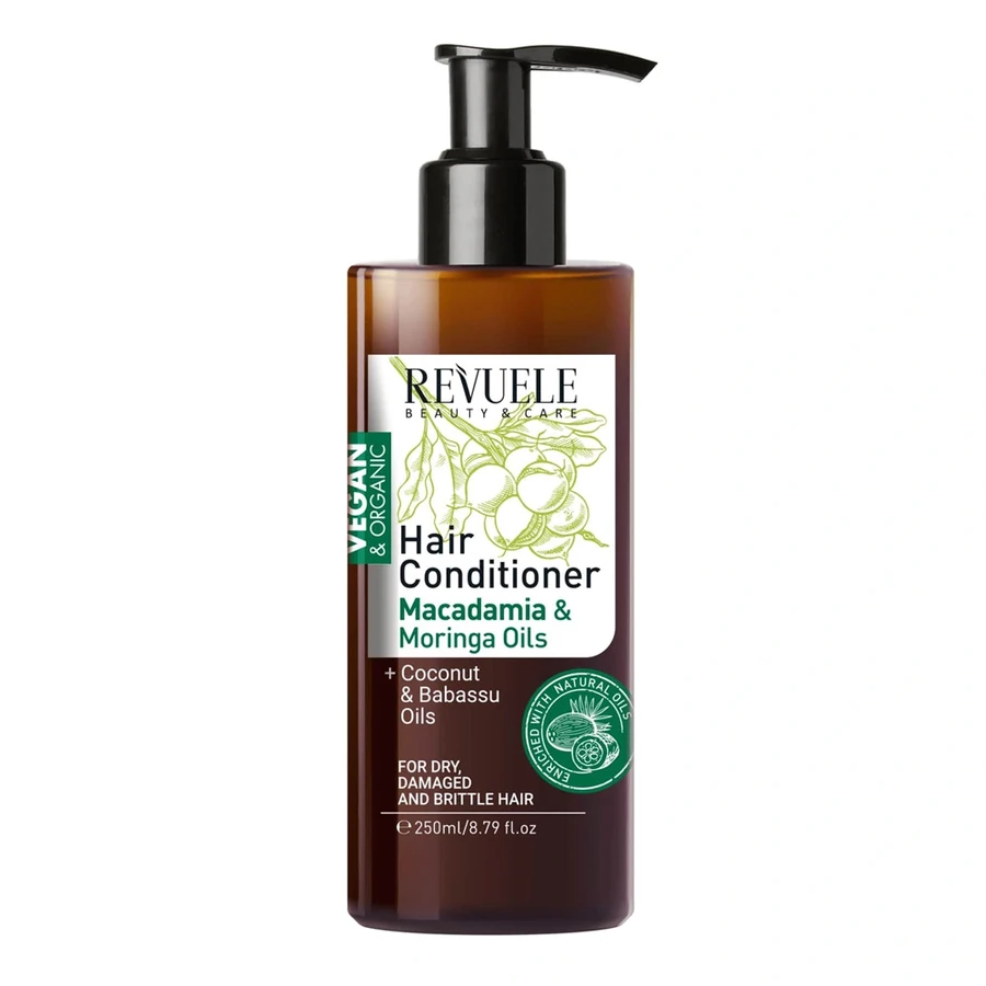 Кондиціонер з екстрактом макадамії та моринги Revuele Vegan Organic Macadamia & Moringa Hair Conditioner 250 мл