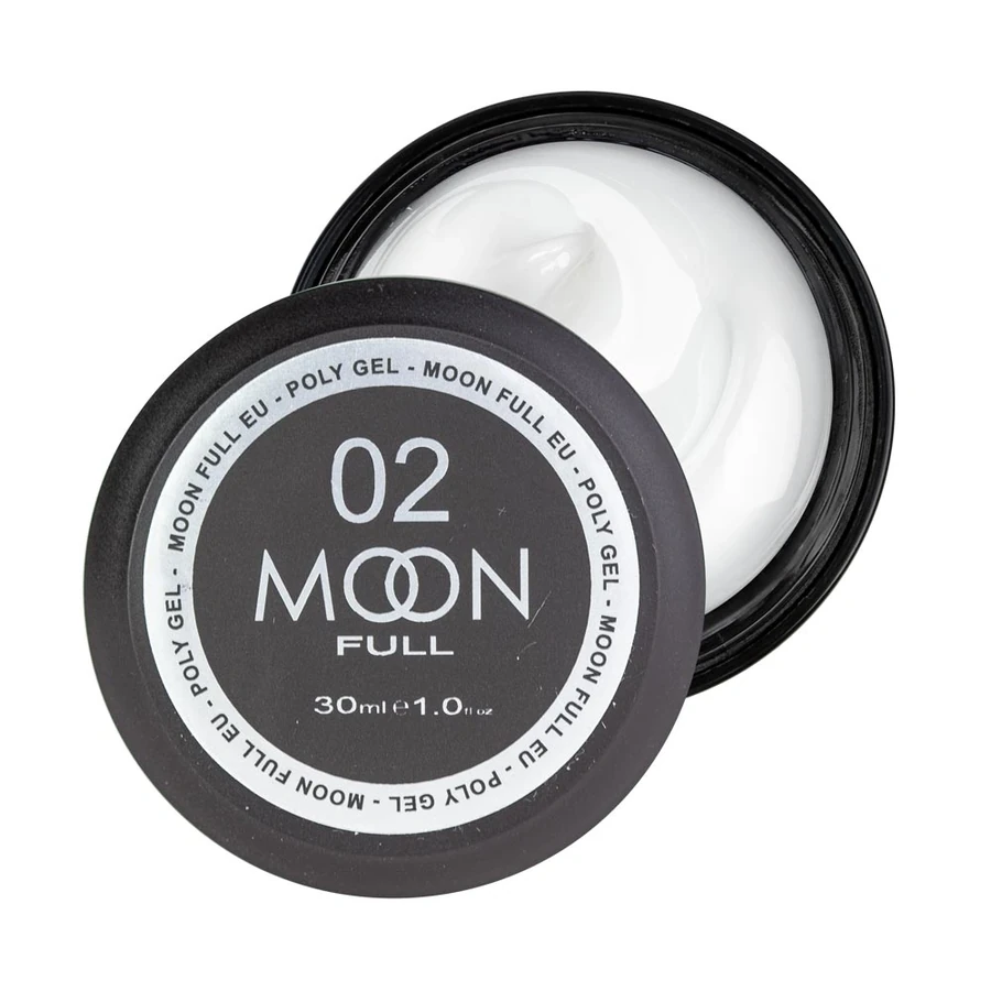 Полігель MOON FULL Poly Gel №02 молочно-білий 30 мл