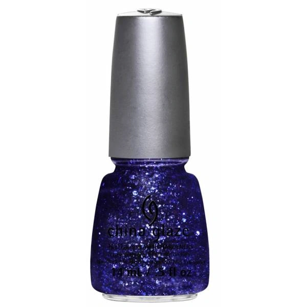 Лак China Glaze Bling It On сині та блакитні блискітки різних розмірів 14 мл