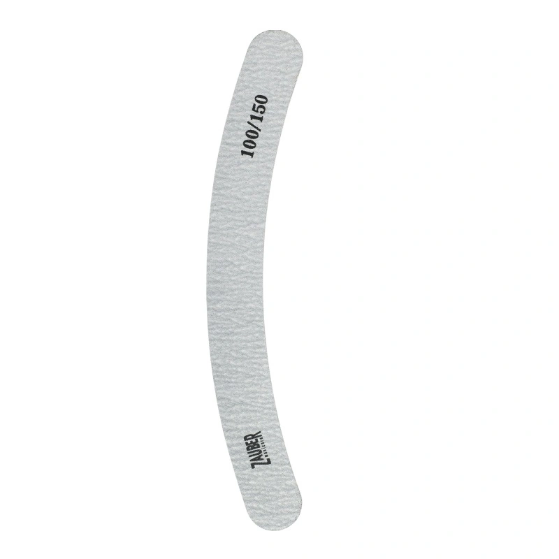 Пилка для штучних нігтів Zauber Nail File Banana Grey 03-008 100/150 грит