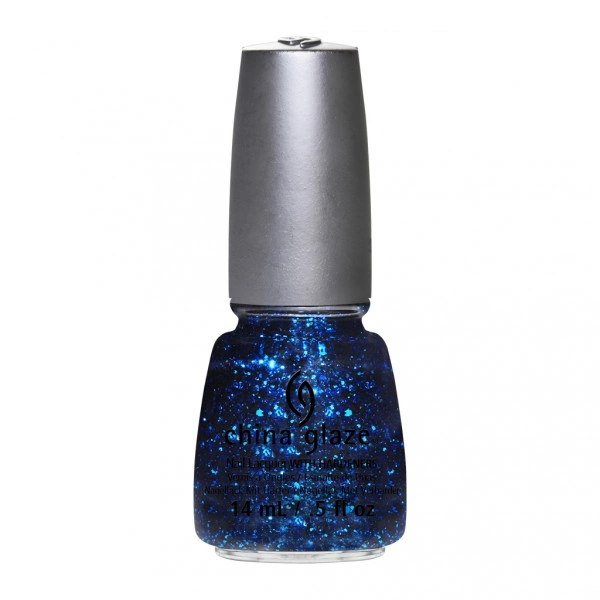 Лак China Glaze Mosaic Madness синьо-блакитні блискітки різних розмірів 14 мл