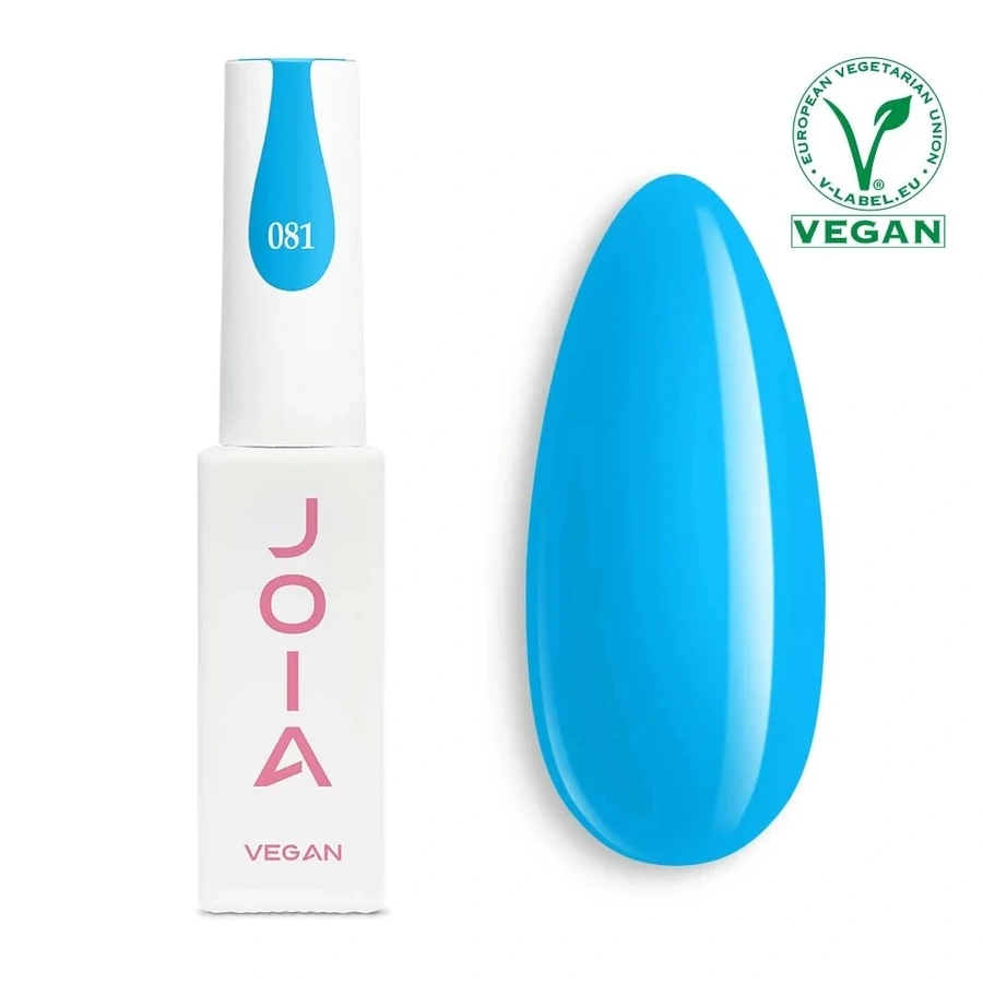 Гель-лак JOIA Vegan 081 насичений блакитний, емаль 6 мл