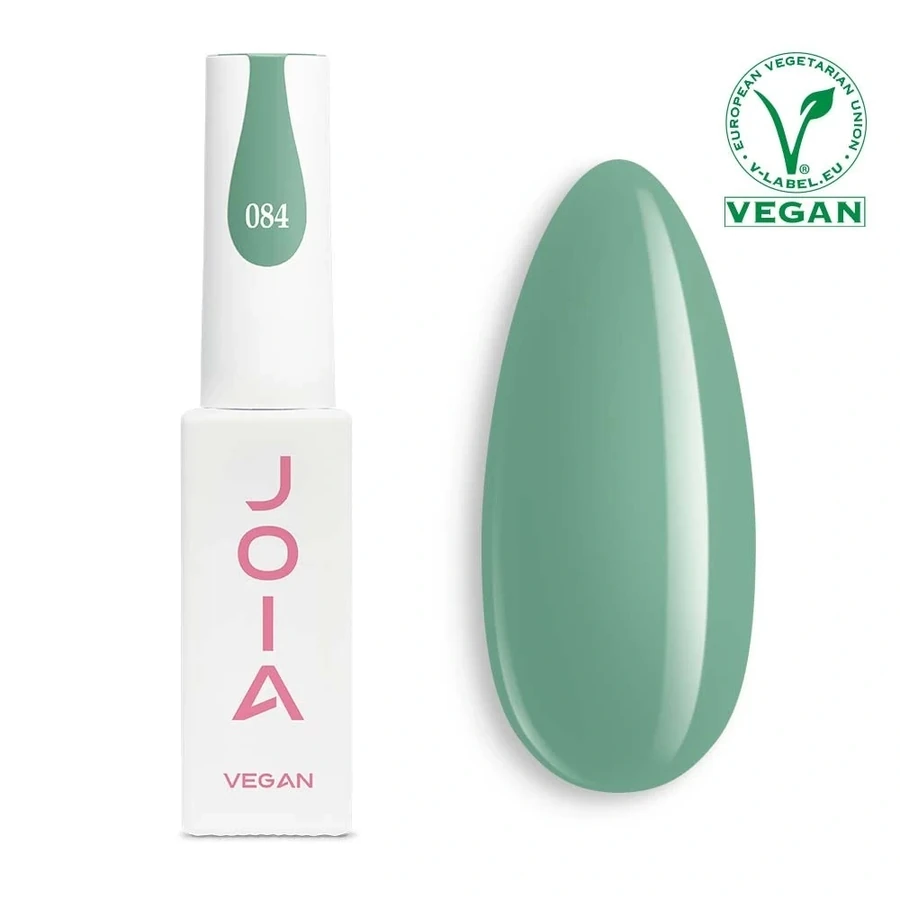 Гель-лак JOIA Vegan 084 пудрово-зелений, емаль 6 мл
