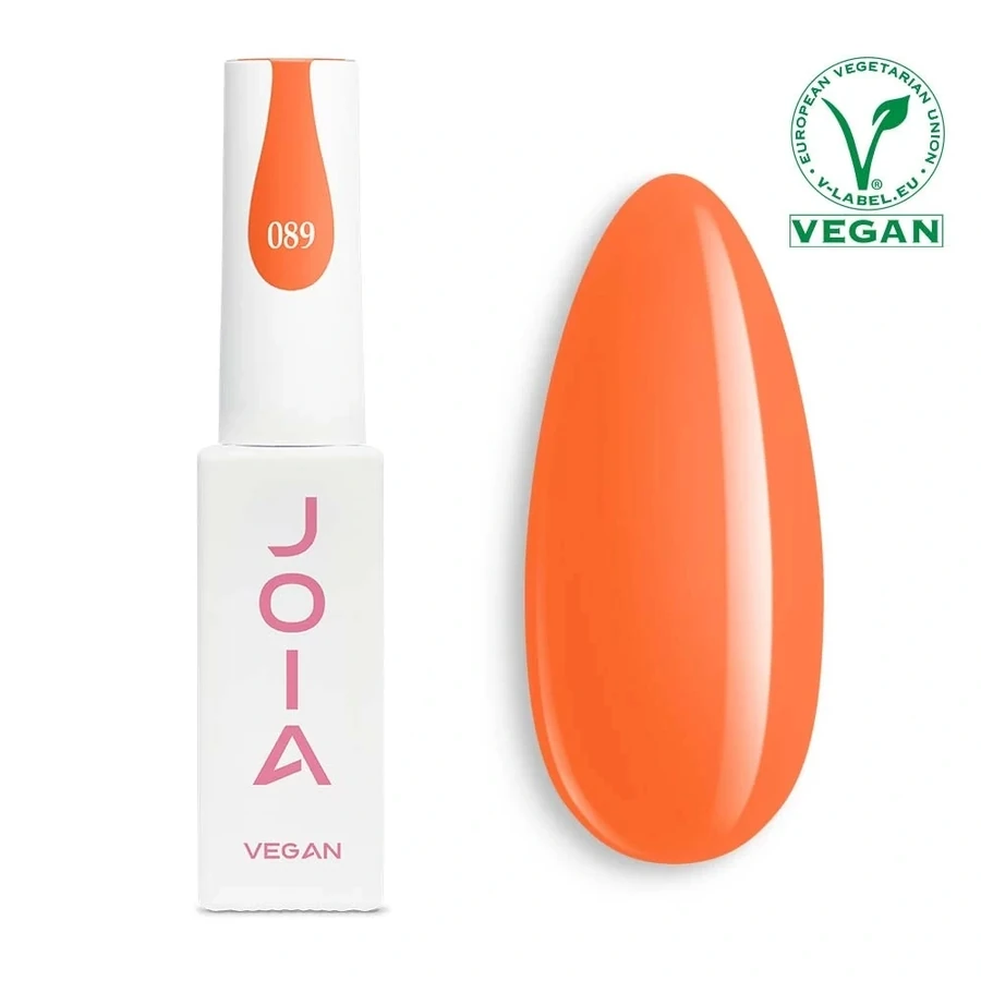 Гель-лак JOIA Vegan 089 мандариновий, емаль 6 мл