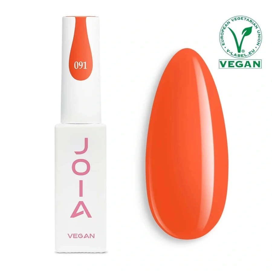 Гель-лак JOIA Vegan 091 сицилійський апельсин, неоновий 6 мл
