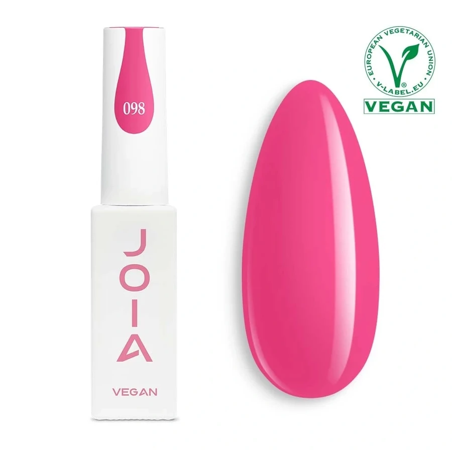 Гель-лак JOIA Vegan 098 рожевий, неоновий 6 мл