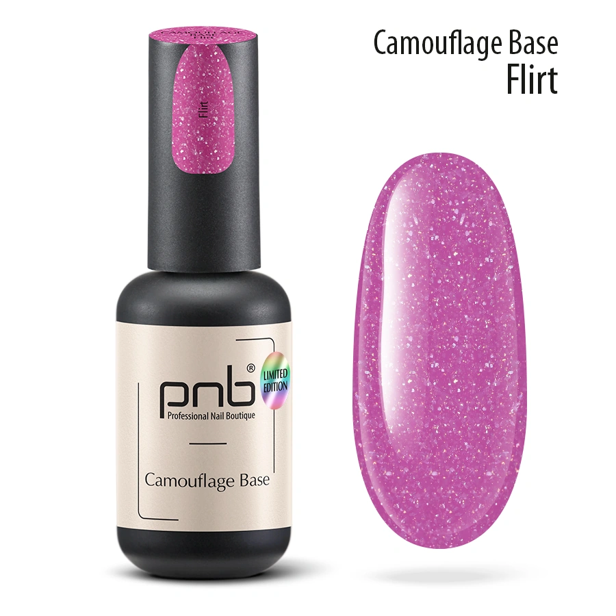 База камуфлююча каучукова PNB Camouflage Base Flirt Рожева 8 мл