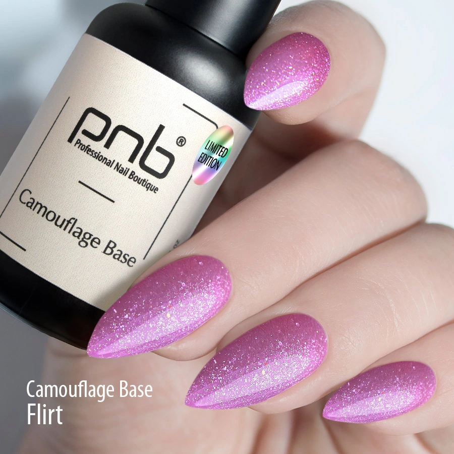 База камуфлююча каучукова PNB Camouflage Base Flirt Рожева 8 мл