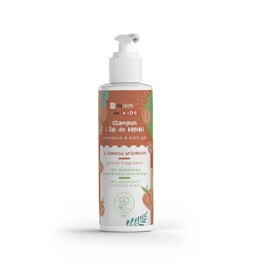 Hiskin Kids Shampoo & Bath Gel 2in1 Peach 280 мл