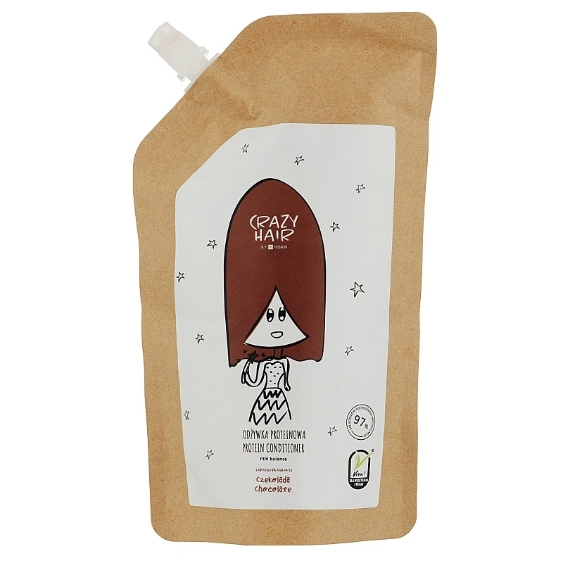 Протеїновий кондиціонер для об`єму волосся Hiskin Crazy Hair Protein Conditioner Chocolate Шоколад 100 мл
