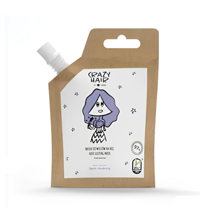 Нічна маска для волосся Hiskin Crazy Hair Sleeping Mask Blueberry Чорниця 100 мл