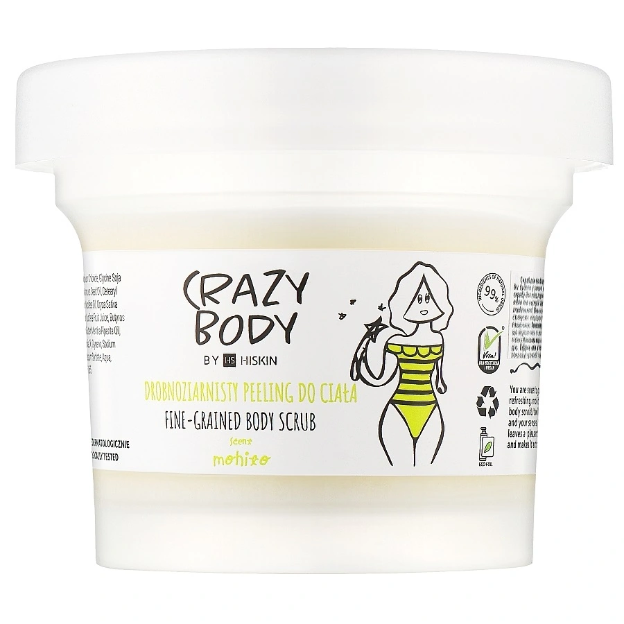 Скраб для тіла дрібнозернистий Hiskin Crazy Body Fine-Grained Body Scrub Mohito мохіто 200 мл