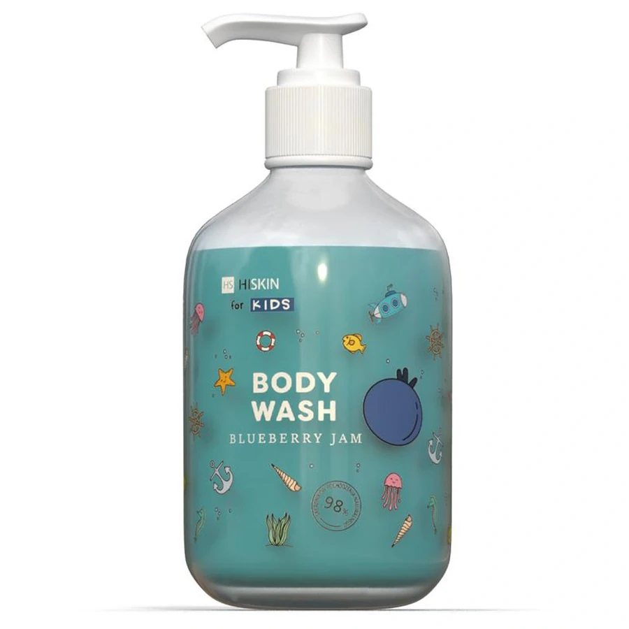Дитячий гель для душу Чорничний джем Hiskin для дітей Body Wash Blueberry Jam 400 мл
