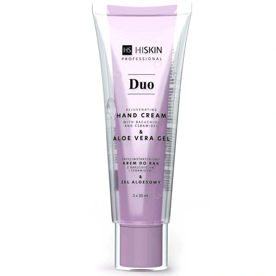 Hiskin Duo Hand Cream with Bacuchiol and Ceramides + Aloe Vera Gel 30 мл + 30 мл