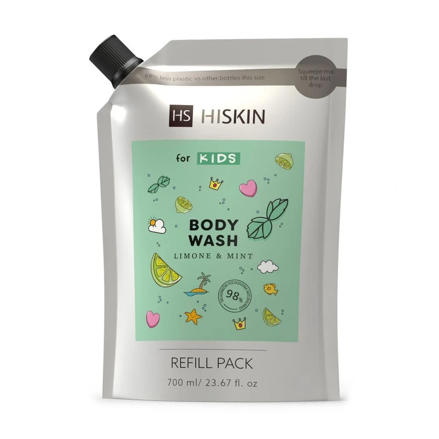 Дитячий гель для душу Лимон та м`ята Hiskin для дітей Body Wash Limone & Mint 700 мл