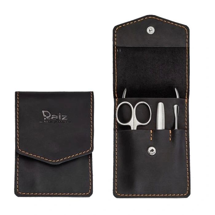 Манікюрний набір Raiz Set of Manicure Tools Blue шкіра, 4 предмети, синій