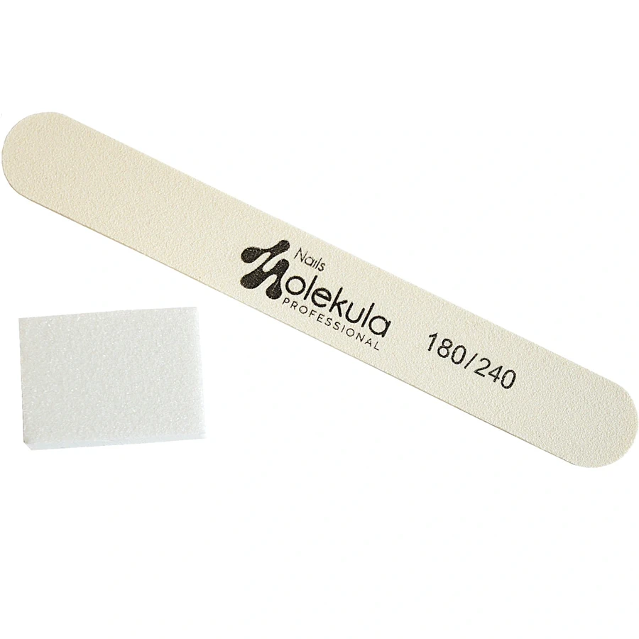 Одноразовий індивідуальний набір Molekula Individual Set for Manicure 120/180/240 грит пилка + міні баф