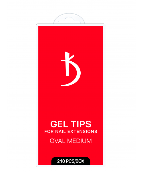 Гелеві типси для нарощування Kodi Gel Tips Oval Medium овальні середні 240 шт