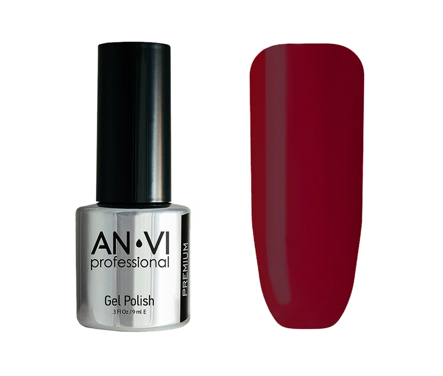 Гель-лак ANVI №126 Juice Purple соковитий бордовий, емаль 9 мл
