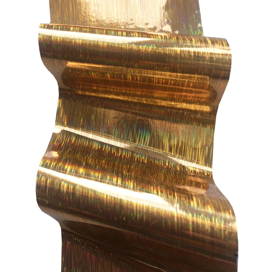 Фольга для дизайну Molekula Foil For Nail Decor (Gold, Lines) золото, лінії 1 м