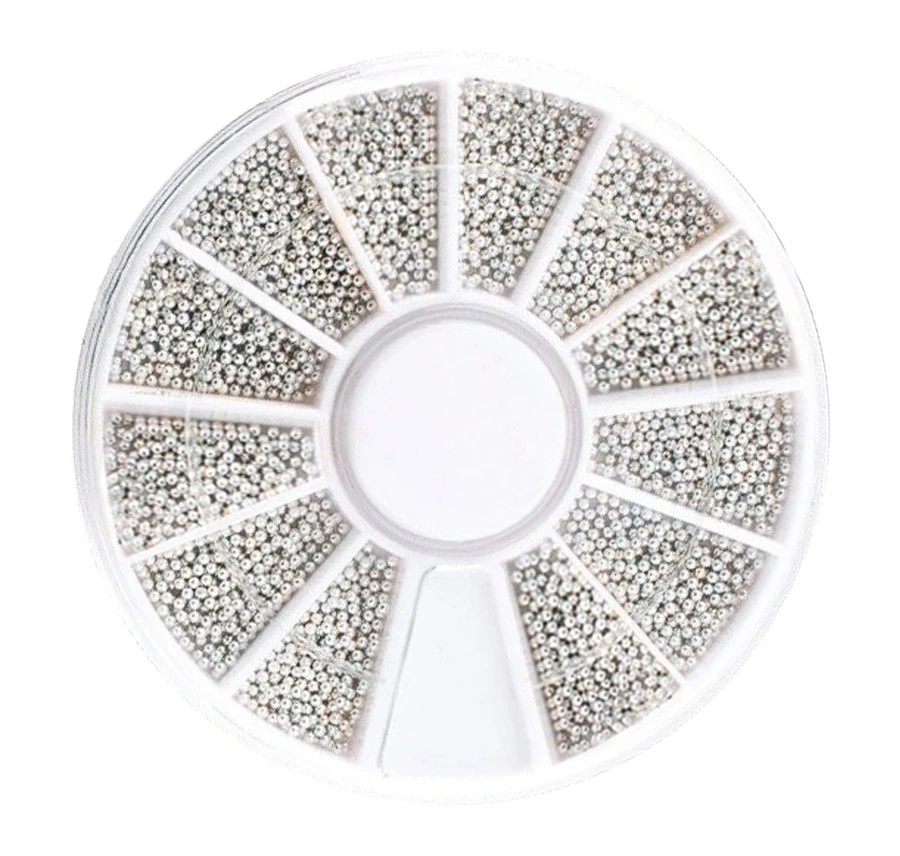 Бульйонки для нігтів у каруселі Molekula Decor for Nails Silver срібло