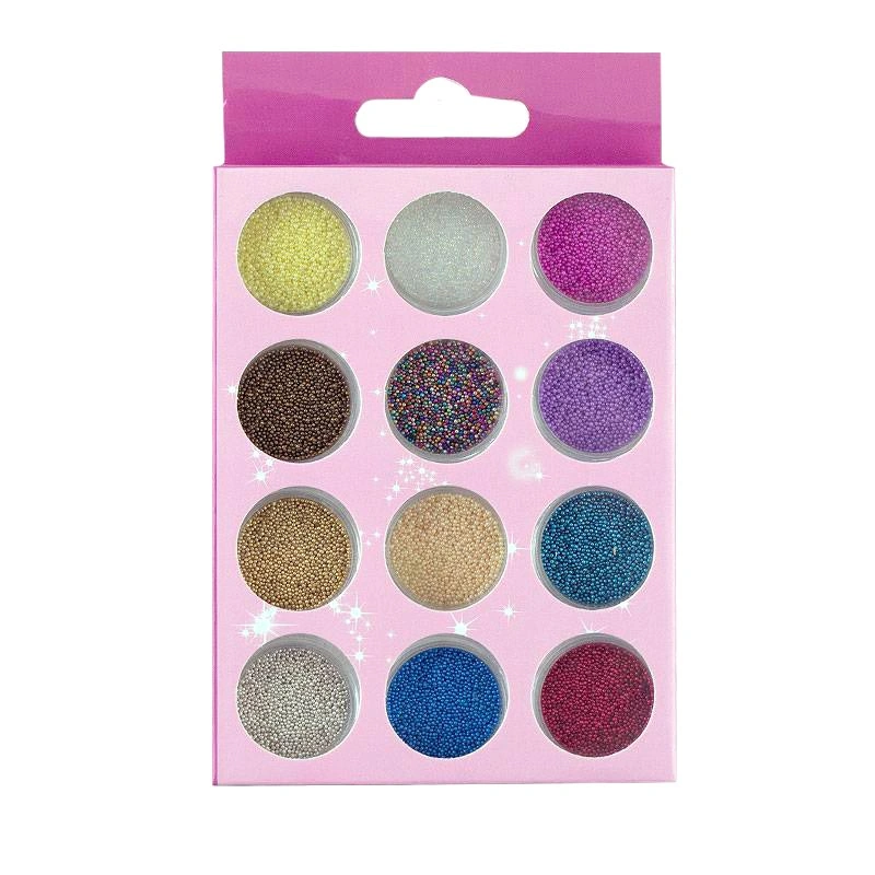 Бульйонки для декору нігтів Molekula Decor for Nails Set (Color Mix) мікс квітів 12 шт