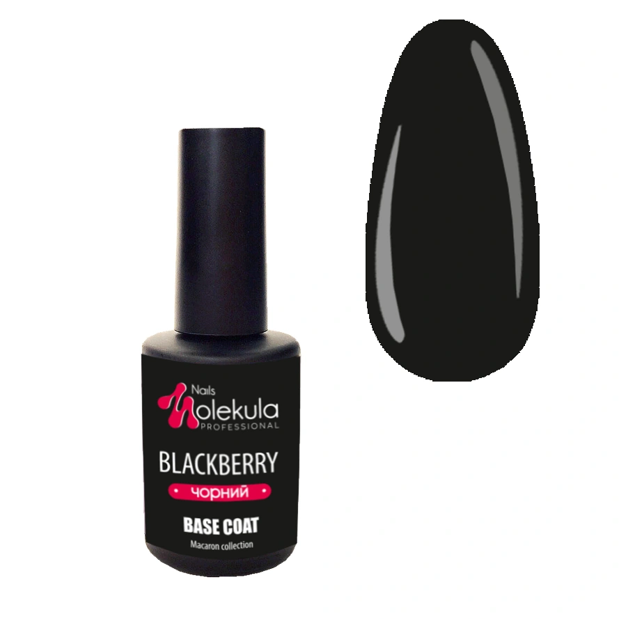 Кольорове базове покриття Molekula Color Base Blackberry чорний 12 мл