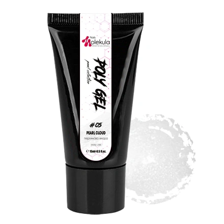 Полігель перлина хмара Molekula Poly Gel №05 Pearl Cloud молочний із шиммером 15 мл