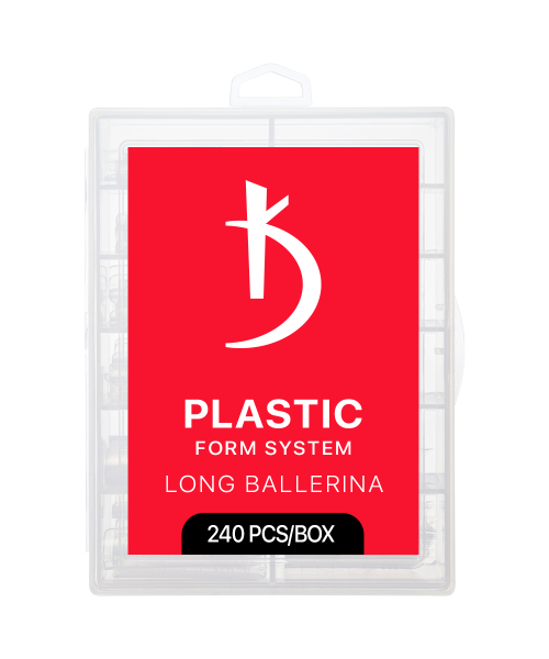 Багаторазові верхні форми для нарощування нігтів Kodi Plastic Form System Long Ballerina 240 шт