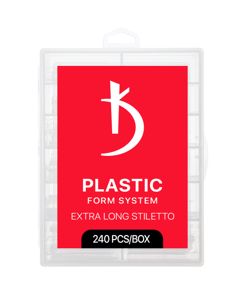 Багаторазові верхні форми для нарощування нігтів Kodi Plastic Form System Extra Long Stiletto 240 шт
