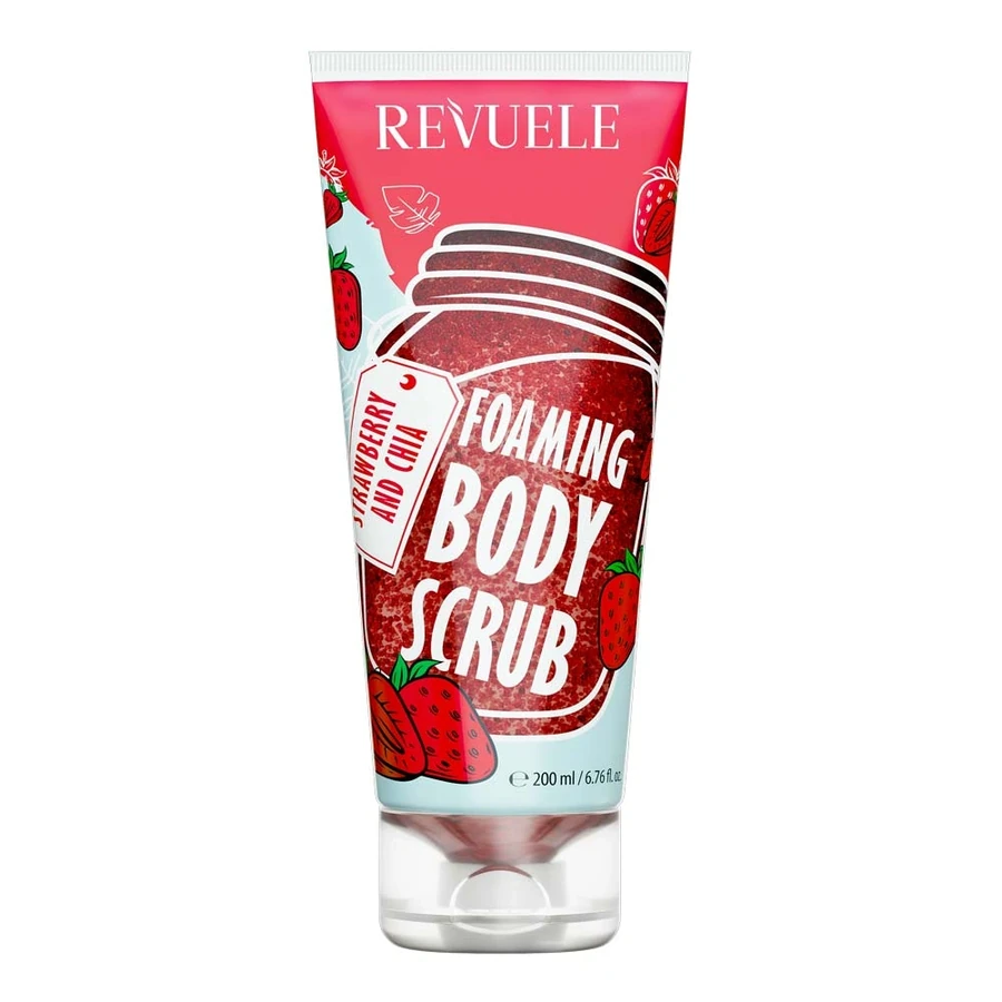 Пінний скраб для тіла Полуниця та Чіа Revuele Foaming Body Scrub Strawberry and Chia 200 мл