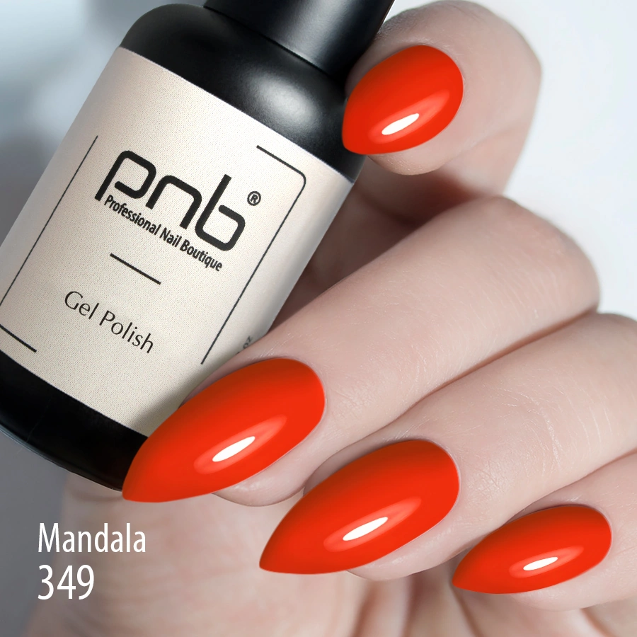Гель-лак PNB №349 Mandala помаранчевий 8 мл