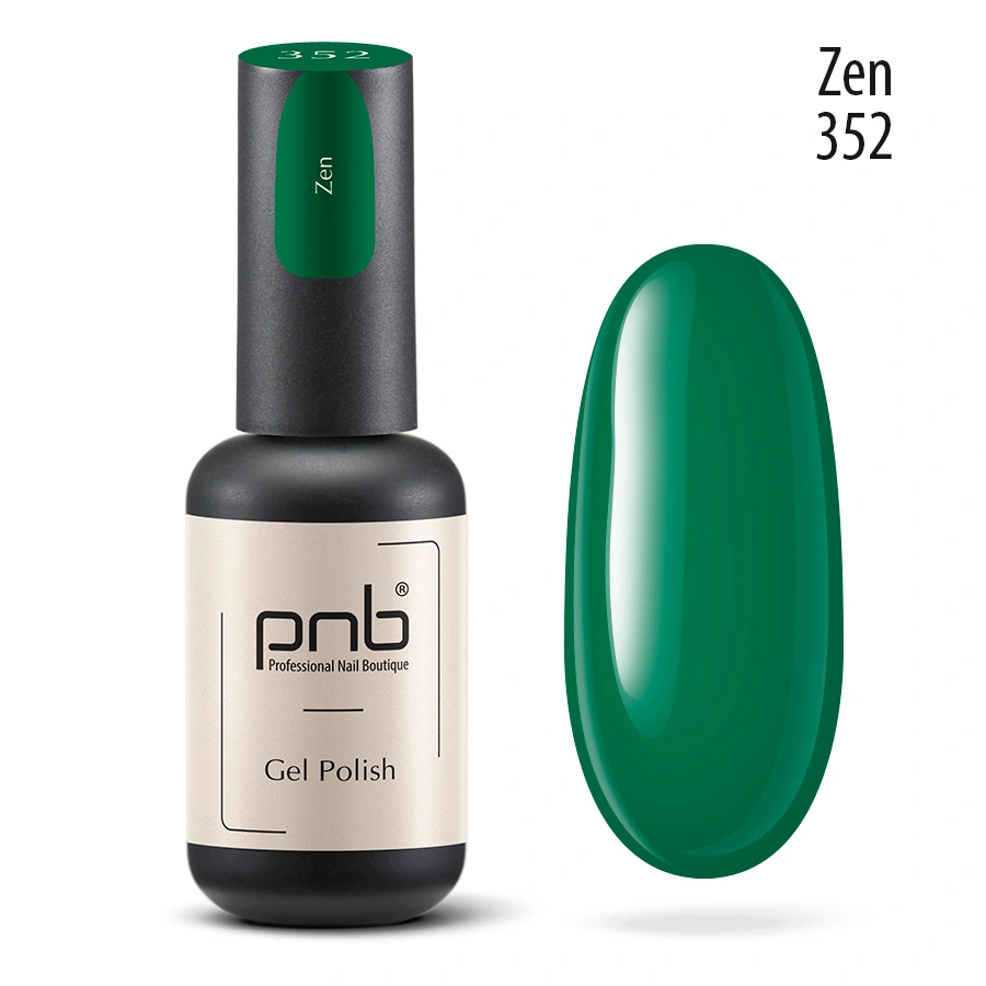 Гель-лак PNB №352 Zen зелений 8 мл