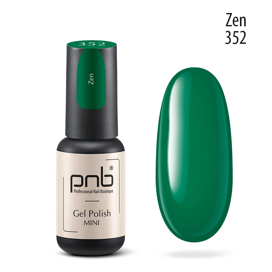 Гель-лак PNB Mini №352 Zen зелений 4 мл