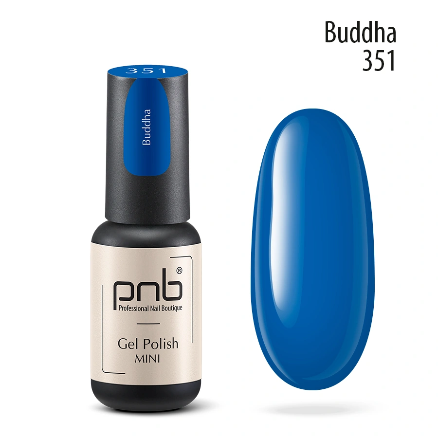 Гель-лак PNB Mini №351 Buddha синій 4 мл