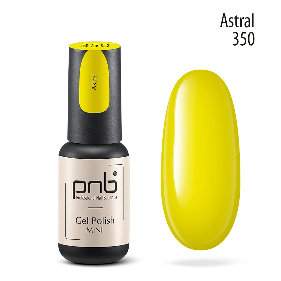 Гель-лак PNB Mini №350 Astral жовтий 4 мл