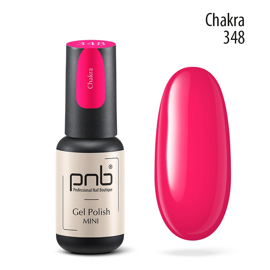 Гель-лак PNB Mini №348 Chakra рожевий з неоном 4 мл