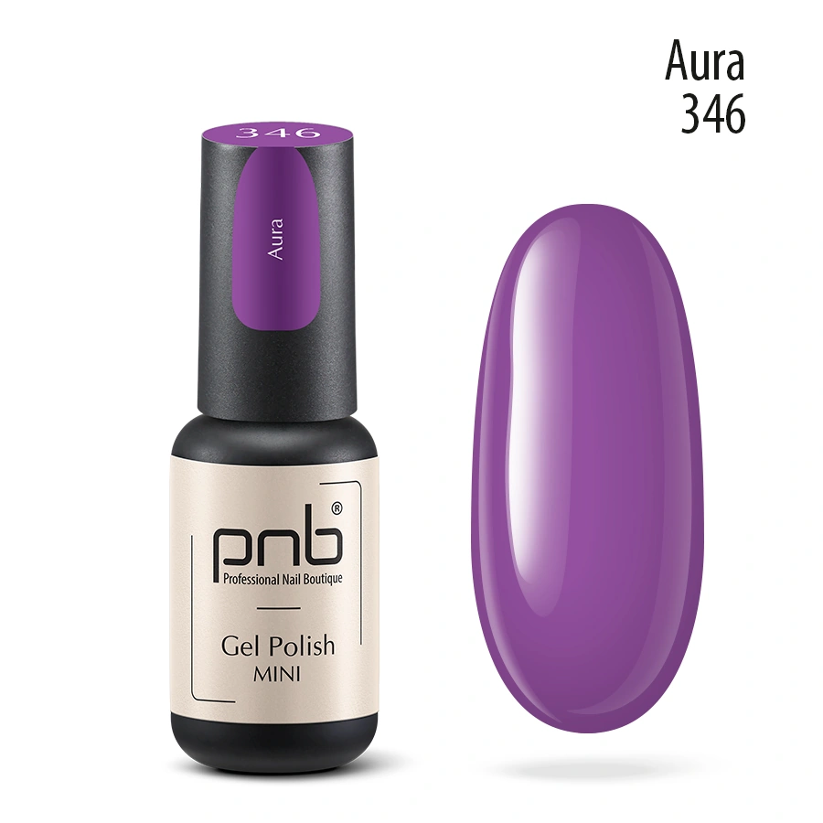 Гель-лак PNB Mini №346 Aura пурпуровий 4 мл