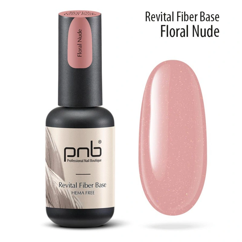 PNB Revital Fiber Base Floral Nude теплий рожевий нюд, з шиммером 8 мл