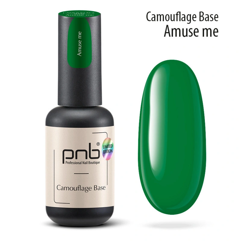Камуфлююча база Розважай мене PNB Camouflage Base Amuse me зелений , емаль 8 мл