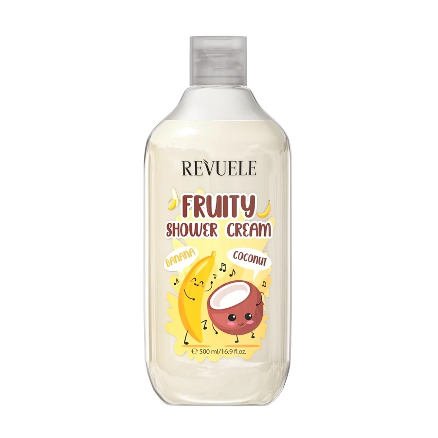 Крем для душу з кокосом та бананом Revuele Fruity Shower Cream Banana and Coconut 500 мл