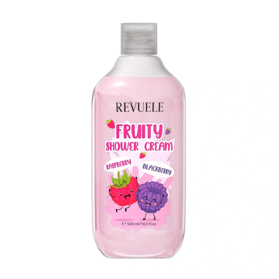 Крем для душу з малиною та ожиною Revuele Fruity Shower Cream Raspberry та Blackberry 500 мл