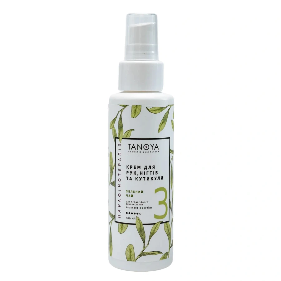 Крем для рук, нігтів та кутикули Tanoya Hand, Nail and Cuticle Cream Green Tea Зелений чай 100 мл