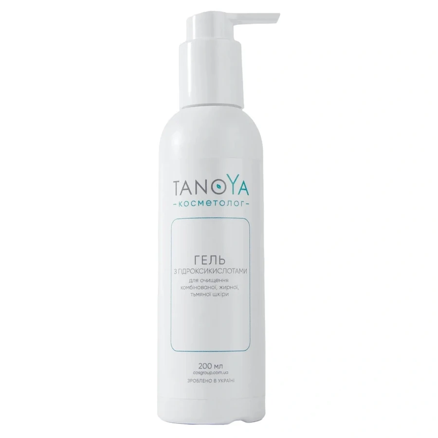 Гель із гідроксикислотами для очищення шкіри Tanoya Facial Gel with Hydro Acids for Cleaning the Skin 200 мл