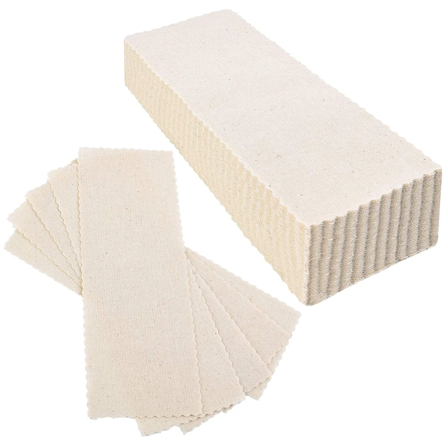 Натуральні муслінові смужки для депіляції GIGI Natural Muslin Epilating Strips Large великі 100 шт